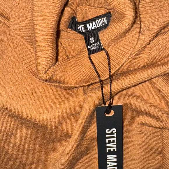 Steve Madden New with tag Greta Turtleneck Camel sweater minidress size small - Picture 6 of 7